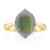 Bague en or et Opale crystal noir de Lightning Ridge (Mark Tremonti)
