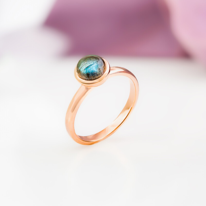 Anillo en plata con Labradorita verde de Maniry (KM by Juwelo)