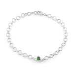 Zilveren armband met een Lemshuku tsavoriet