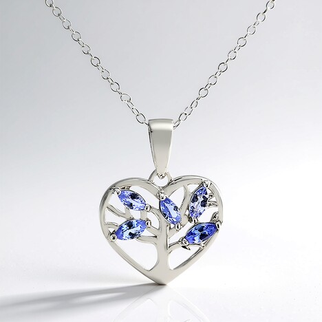 Collier en argent et Tanzanite