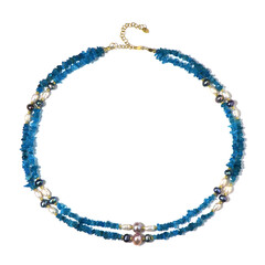 MYSTIC JEWELS Collana Occhio Turco In Argento 925 Con 5 Ciondoli Smaltati Blu Navy – Design Minimalista 42+3cm – Regalo