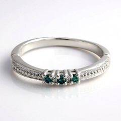 Anello placcato in platino con Diamante Fancy