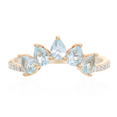 Anello in oro con Acquamarina Brasiliana (CIRARI)