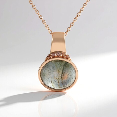 Collana in argento con Labradorite Ramata Maniry (KM by Juwelo)