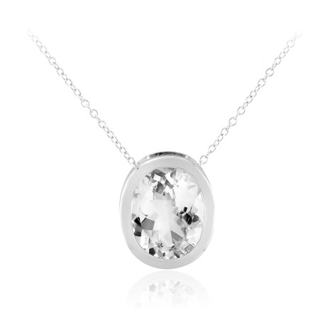 Collar en plata con Topacio blanco (MONOSONO COLLECTION)