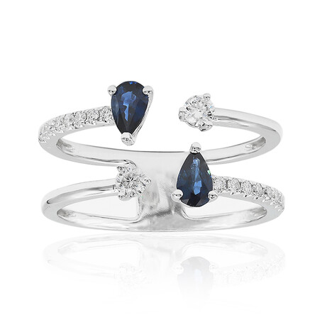 Bague en or et Saphir de Ceylan