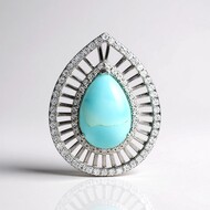 Larimar Silver Pendant (MONOSONO COLLECTION)