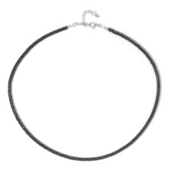 Zilveren halsketting met Zwarte Hematieten