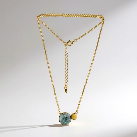 Collana in argento con Fuchsite (dagen)