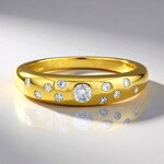 Anello in oro con Diamante SI1 (G) (Annette)
