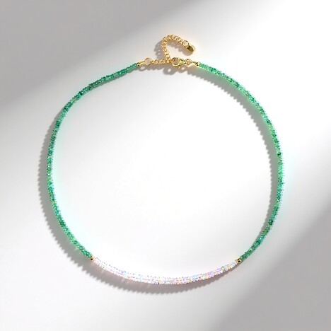 Collier en argent et Emeraude de Zambie