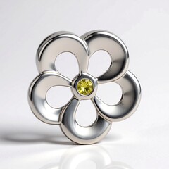 Charm in argento con Zaffiro Giallo (Annette)