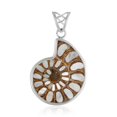 Ciondolo in argento con Ammonite (Bali Barong)