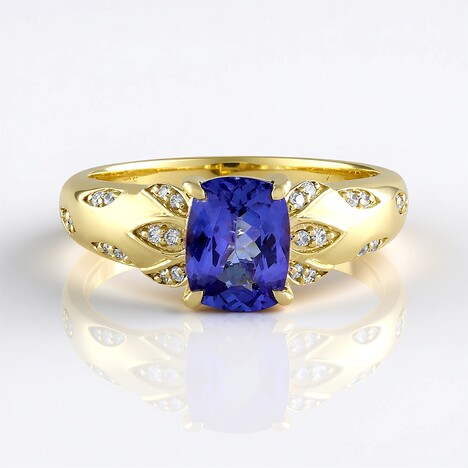 Anello in oro con Tanzanite AAA (de Melo)