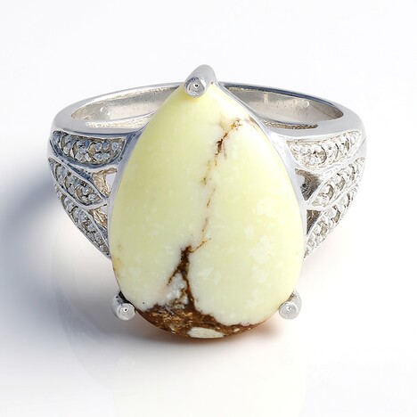 Anello in argento con Magnesite