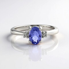 Anello in argento con Tanzanite