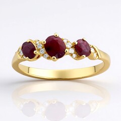 Anello in oro con Rubino Mozambico AAA (CIRARI)