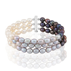 Süßwasserzuchtperlen-Silberarmband