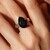 Black Spinel Silver Ring