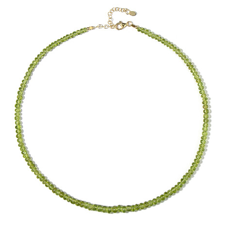 Peridot-Silberhalskette