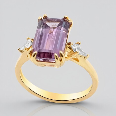 Anello in oro con Diasporo Rosa (AMAYANI)
