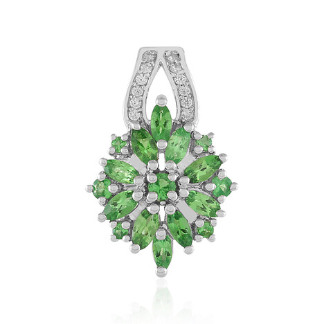 Tansania-Tsavorit-Silberanhänger