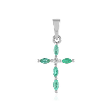 Ciondolo in argento con Smeraldo Russo (Adela Silber)