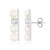 Boucles d'oreilles en argent et Perle blanche de culture d'eau douce (TPC)