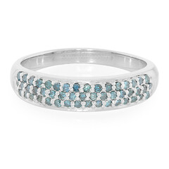 Bague en argent et Diamant fantaisie