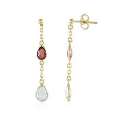 Edelstein-Silberohrringe