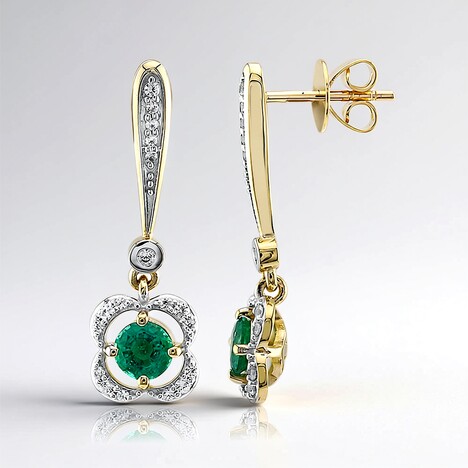 Orecchini in oro con Smeraldo Zambia AAA (Rifkind 1894 Collection)