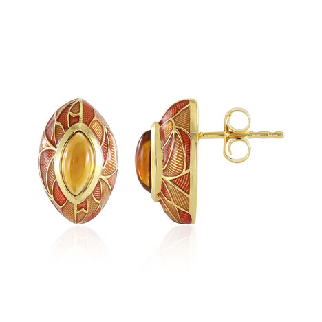 Zilveren oorbellen met Madeira citrienstenen (Adela Silber)