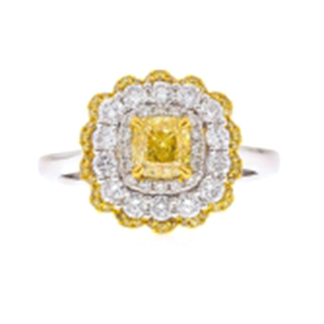 Gelber SI2 Brillant-Goldring (CIRARI)