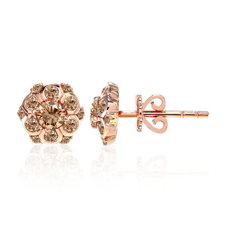 SI1 Argyle-Rose de France-Brillant-Goldohrringe (Annette)