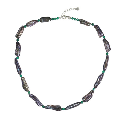 Mystik-Keshi-Perlen-Silberhalskette (TPC)