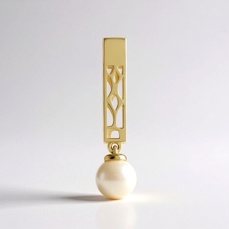 Ciondolo in oro con Perla d'Acqua Dolce Bianca (Ornaments by de Melo)