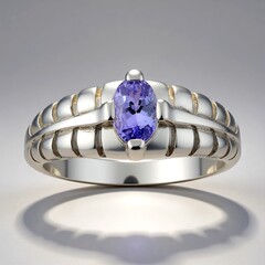 Anello in argento con Tanzanite