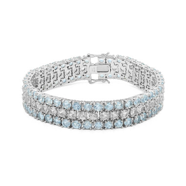 Bracciale in argento con Topazio Blu Cielo