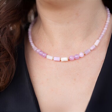 Kunzite Silver Necklace
