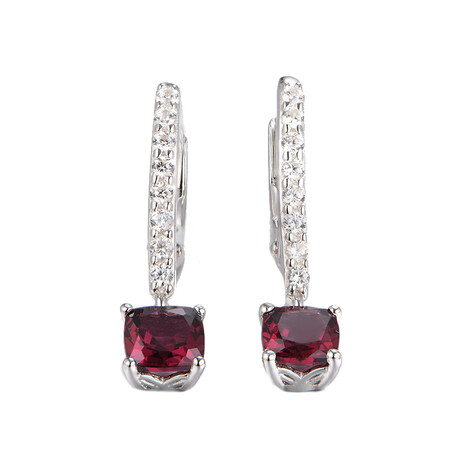 Zilveren oorbellen met Tocantin Granaten