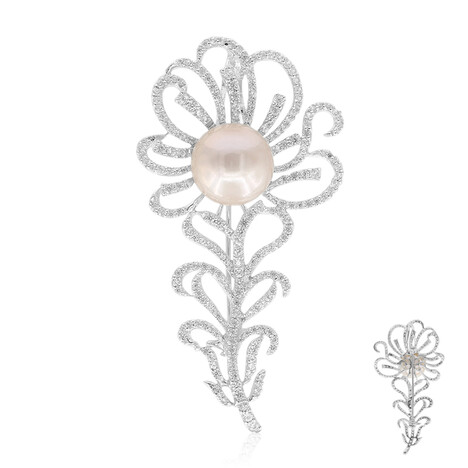 Ming-Perlen-Silberbrosche (TPC)