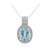 Himmelblauer Topas-Silberhalskette