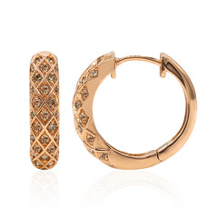 SI1 Argyle-Rose de France-Brillant-Goldohrringe