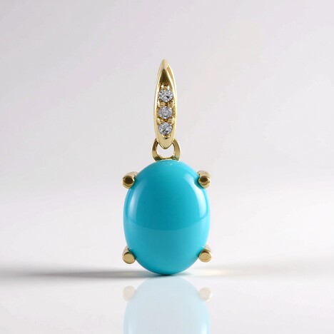 Ciondolo in oro con Turchese Sleeping Beauty