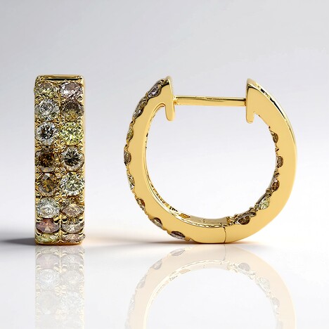 Orecchini in oro con Diamante Fancy SI2 (CIRARI)