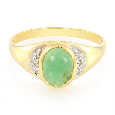 Bague en argent et Chrysoprase impériale