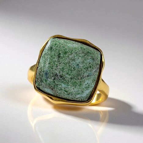 Anello in argento con Fuchsite (dagen)