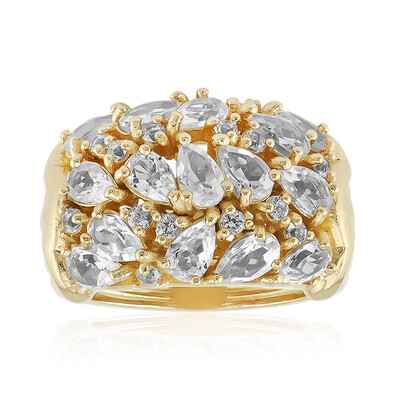 Anello in argento con Topazio Bianco