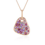 Zilveren halsketting met rhodolieten (KM by Juwelo)