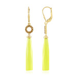 Yellow Chalcedony Silver Earrings (KM by Juwelo)